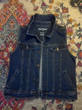 Cat & Jack Indigo Denim Vest - Dark Blue